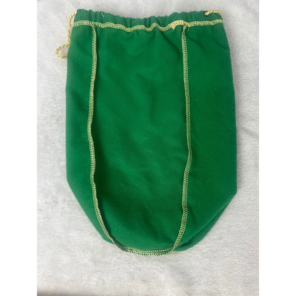 Crown Royal Green Drawstring Bag Gold Embroidery Logo Collectible Pouch 9 Inch